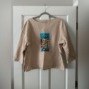 Michael Leu Collection 100% Cotton Wearable Art Venice Boat Neck Shirt